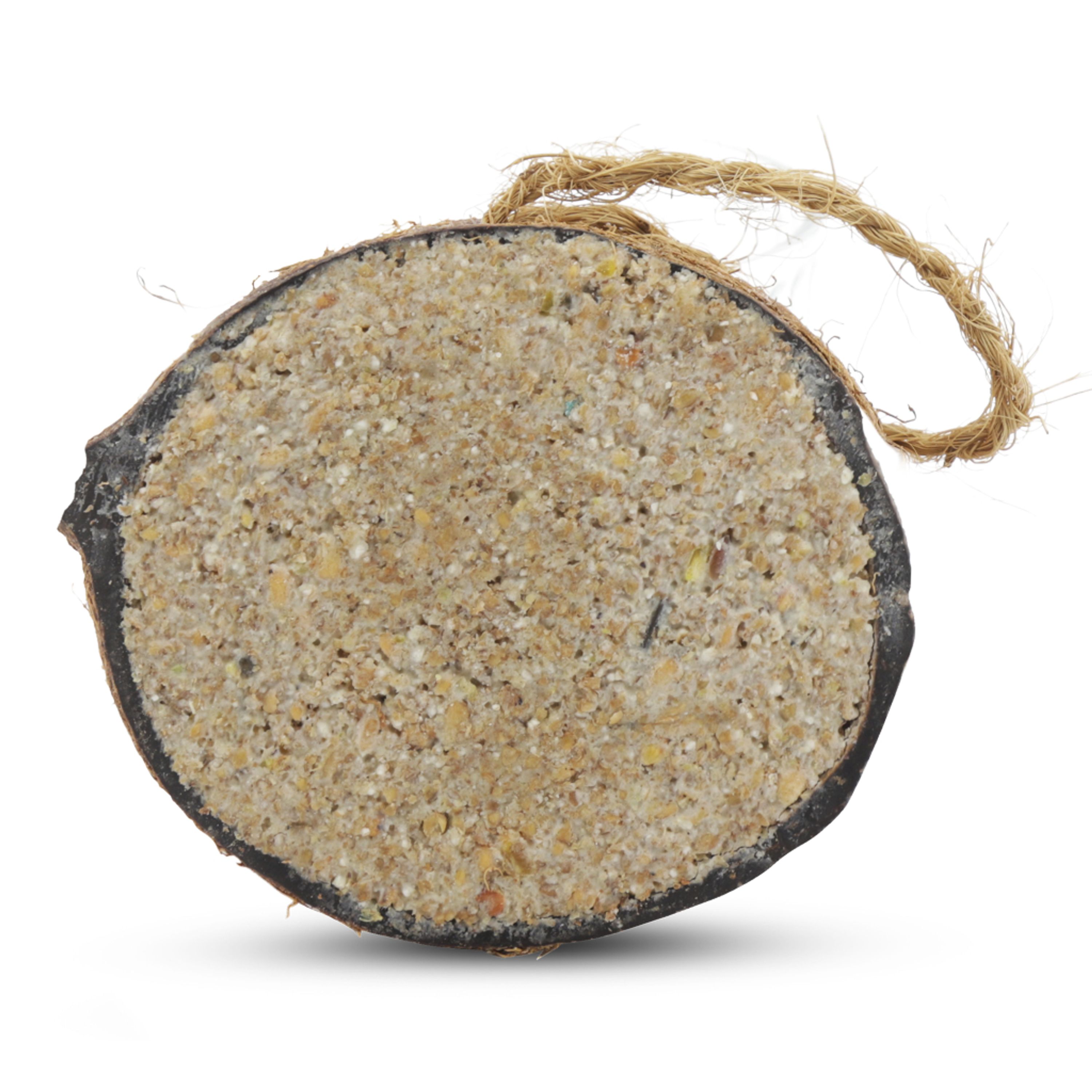 4 x halbe Kokosnüsse mit Mehlwürmern | Vogelfutter | CJ Wildlife